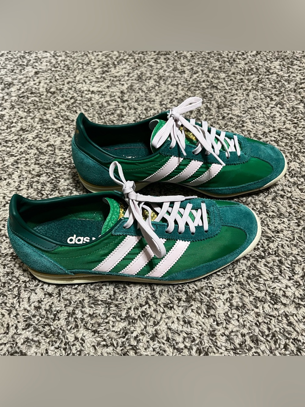 (EUC)  (Women’s) Adidas Originals SL 72 Collegiate Green le 3427 Size 7.5